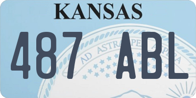 KS license plate 487ABL