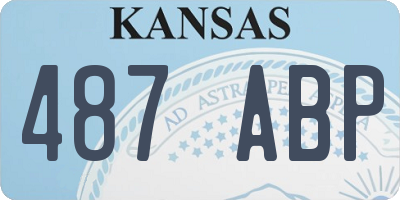 KS license plate 487ABP