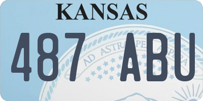 KS license plate 487ABU