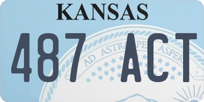 KS license plate 487ACT
