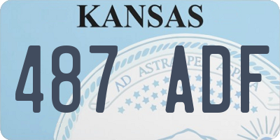 KS license plate 487ADF