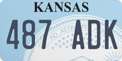 KS license plate 487ADK
