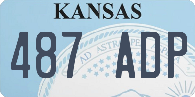 KS license plate 487ADP