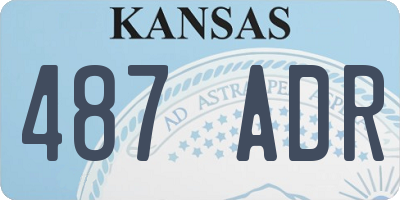 KS license plate 487ADR