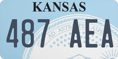 KS license plate 487AEA