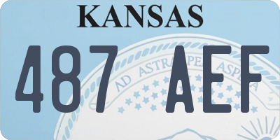 KS license plate 487AEF