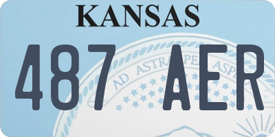 KS license plate 487AER
