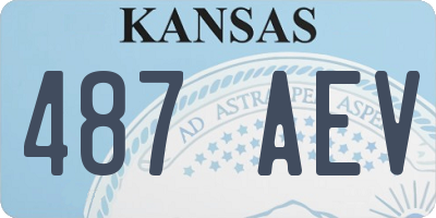 KS license plate 487AEV