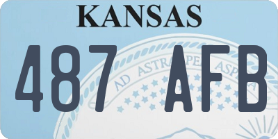 KS license plate 487AFB