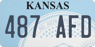 KS license plate 487AFD