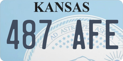 KS license plate 487AFE