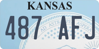 KS license plate 487AFJ