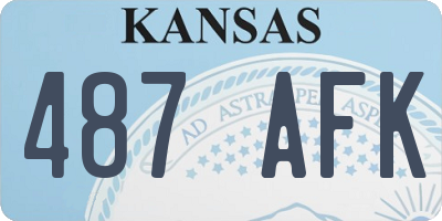 KS license plate 487AFK