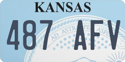 KS license plate 487AFV