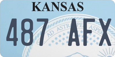 KS license plate 487AFX