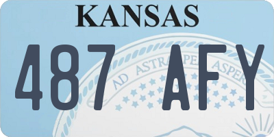KS license plate 487AFY