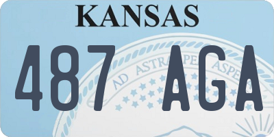 KS license plate 487AGA