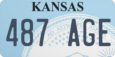 KS license plate 487AGE