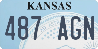 KS license plate 487AGN