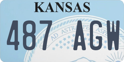 KS license plate 487AGW