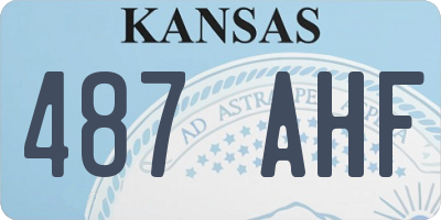KS license plate 487AHF