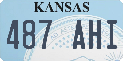 KS license plate 487AHI
