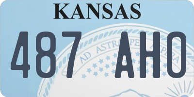 KS license plate 487AHO
