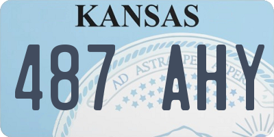 KS license plate 487AHY