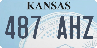 KS license plate 487AHZ