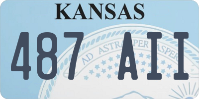 KS license plate 487AII