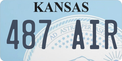 KS license plate 487AIR