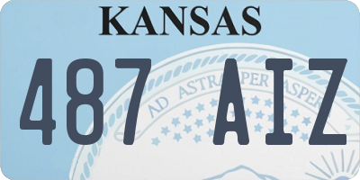 KS license plate 487AIZ