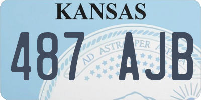 KS license plate 487AJB