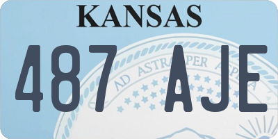 KS license plate 487AJE