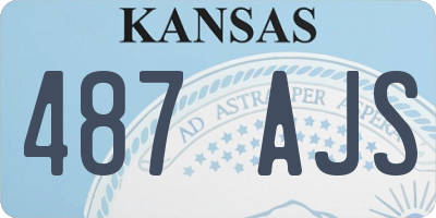 KS license plate 487AJS