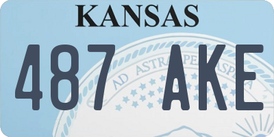 KS license plate 487AKE