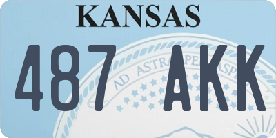 KS license plate 487AKK