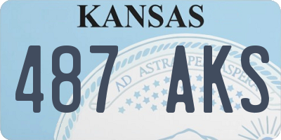 KS license plate 487AKS