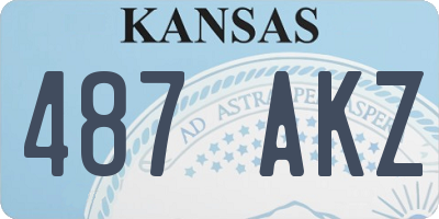 KS license plate 487AKZ