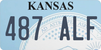 KS license plate 487ALF