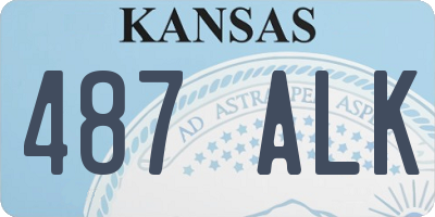 KS license plate 487ALK