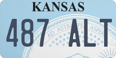 KS license plate 487ALT