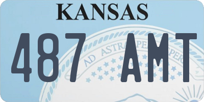 KS license plate 487AMT