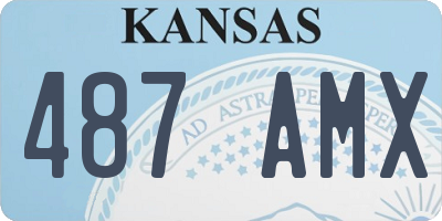 KS license plate 487AMX