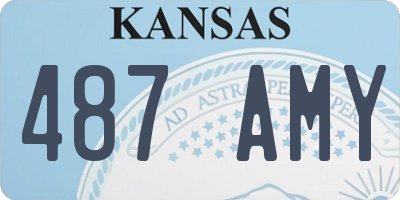 KS license plate 487AMY