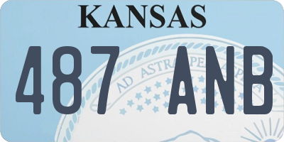 KS license plate 487ANB