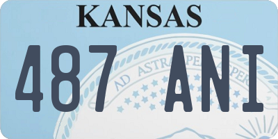 KS license plate 487ANI