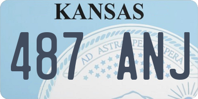 KS license plate 487ANJ
