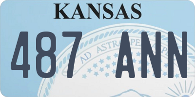 KS license plate 487ANN