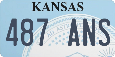 KS license plate 487ANS